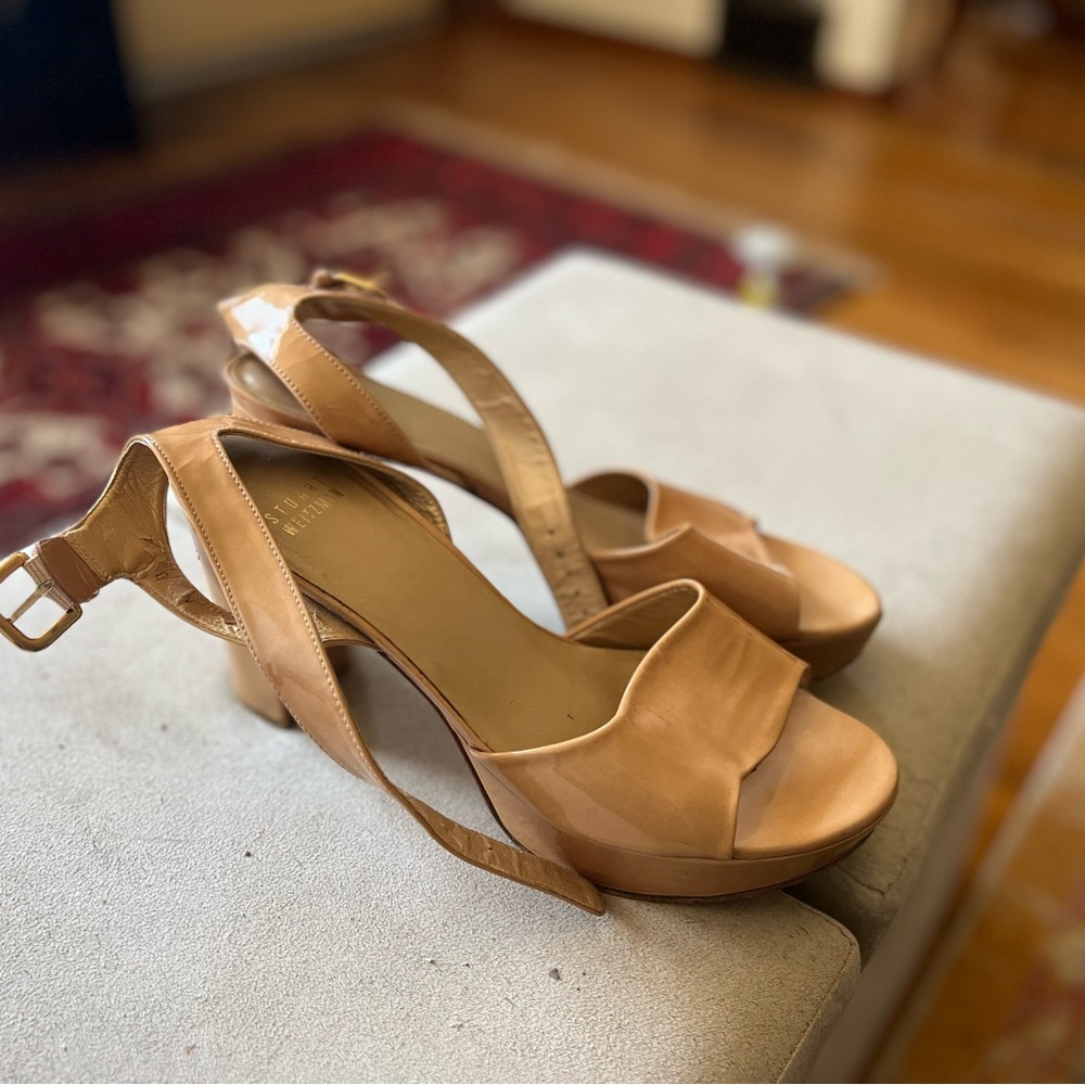 Stuart Weitzman Tan Heeled Sandals